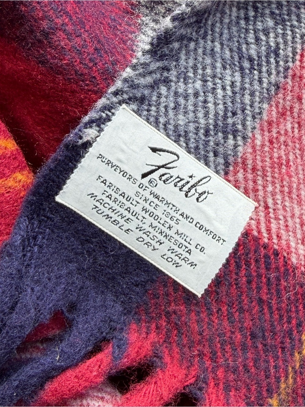 Faribo Plaid Wool Throw Blanket